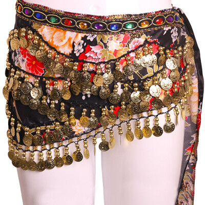 

New arrival women cheap belly dance coin scarf belt for sale multi-color multi-strapped Waist chain