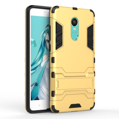 

TPU Armor Case Shockproof Rugged Protective Back Cover with Standing Frame for XIAOMI Redmi Note 4X