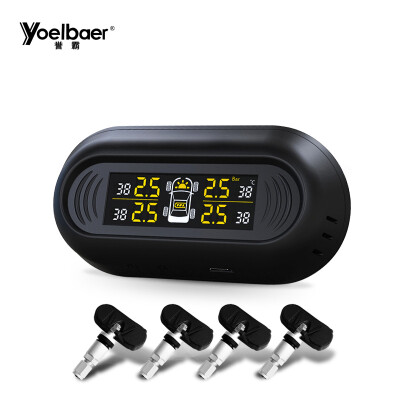 

YOELBAER tire pressure monitoring YB-9 built-in tire pressure gauge car tire pressure monitor wireless solar high-precision car tire alarm