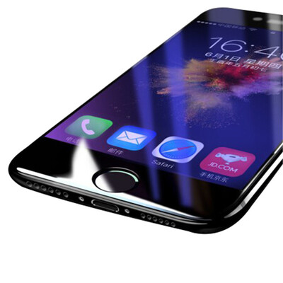 

3D Rewan - Anti Blue Light Langke Apple 6s plus 6plus tempered film iphone6s plus 6plus tempered film full-screen coverage 3D hot bending film high-definition explosion-proof mobile phone protective film black