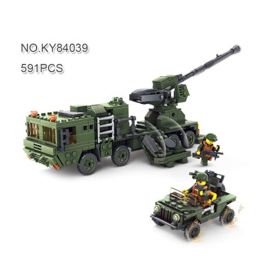 

KAZI Military City Building Blocks Toys For Children Boy's Gift Army Cars Planes Helicopter Figures Weapon-84039