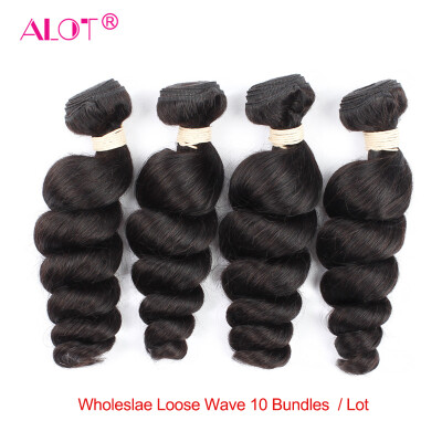 

Alot Indian Hair Loose Wave 100% Human Hair 10 Bundles unprocessed human hair