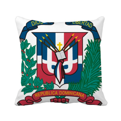 

Dominican Republic National Emblem Country Square Throw Pillow Insert Cushion Cover Home Sofa Decor Gift