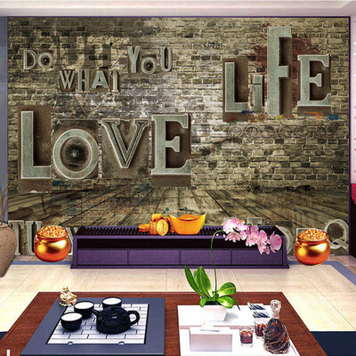 

Пользовательские 3D стереоскопические фото обои Mural Retro Brick Pile Wall Living Room Sofa Backdrop Mural Wall Paper Home Improvement