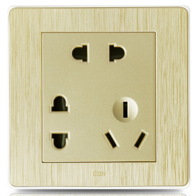 

Sidon CDN DJ-EES wall switch socket two two three three champagne gold socket seven hole switch socket panel