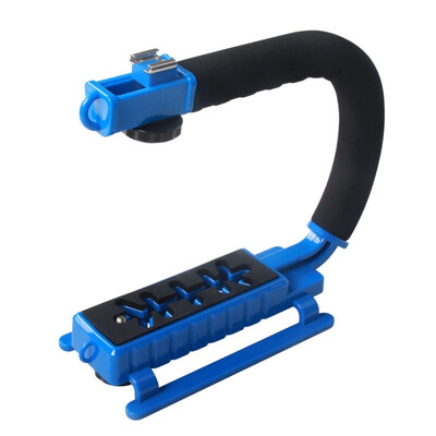 

YELANGU S2-4 YLG0106B-D C-shaped Video Handle DV Bracket Stabilizer for All SLR Cameras&Home DV CameraBlue