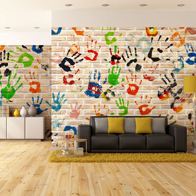 

Custom 3D Wallpaper Creative Palm Graffiti Wall c For Kids Living Room Home Improvement Sofa Backdrop Wall Papers