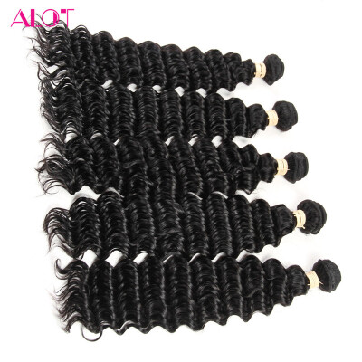 

Alot Hair Peruvian Deep Wave 4 Bundles 100 Remy Human Hair Extension Weave Natural Color Free Shipping