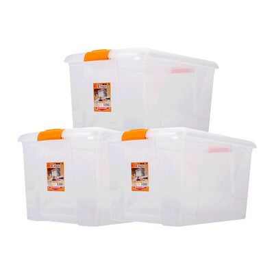 

Alice IRIS storage box storage box storage box TB-54 transparent 38L × 3 only