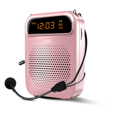 

Soaiy -378 Portable Digital Amplifier High-power Bee Bee loudspeaker Teaching Dedicated Teacher Guide Card Player Singing machine Rose gold