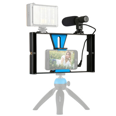 

PULUZ Smartphone Video Rig Video Shotgun Microphone Kits for iPhone Galaxy Huawei Xiaomi HTC LG Google&Other Smartpho