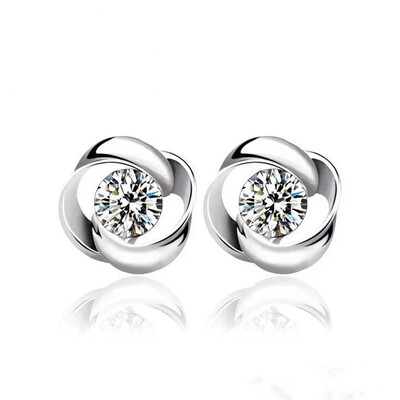 

Блестящие хрустальные серьги vintage Love Нежные сердечные подвески Ms S925 Ювелирные венки свадебных подарков