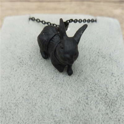 

New 3D Rabbit Necklace Trendy Style 3D Rabbit Pendant Necklace Women Fashion Rabbit Jewellery