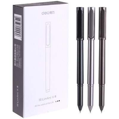 

Deli deli music office 05mm black gel pen bullet pen pen 12 box A13