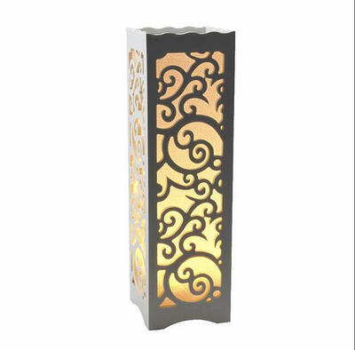 

Table lamp for bedroom Night light White lampshade warm white emitting light replacement 40W Home decoration Wood rustic style Tab