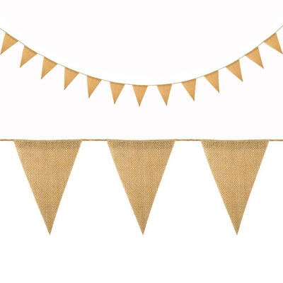 

Fanlus 13Pcs Burlap Banner DIY Decoration for Wedding&Party 92 feet