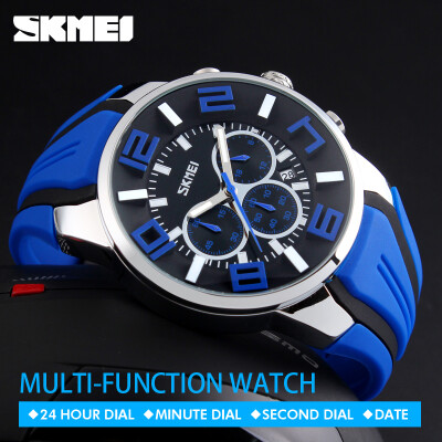 

SKMEI 9128 Mannen Quartz Horloges Fashion Sport Stoppen Horloge Auto Datum 30  Waterdicht Klokken Relogio Masculino Mannelijke Me