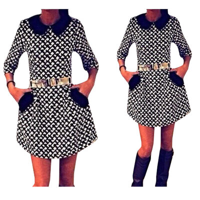 

Lovaru ™New 2015 fashion women's autumn winter dresses half sleeve casual dress simple mini dress