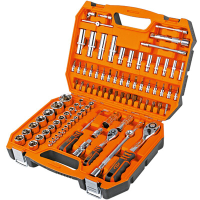 

Huafeng giant arrow HF-81094G 94 sets of international ratchet wrench socket set comprehensive auto repair mechanic repair kit set
