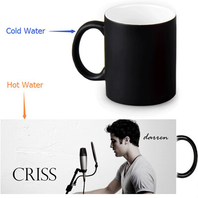 

Darren Criss 350ml12oz Heat Reveal Mug Color Change Coffee Cup Sensitive Morphing Mugs Magic Mug Milk Tea Cups