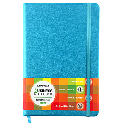 

San Wood SUNWOOD Plato series eight color business leather notebook notepad black 1320 office stationery
