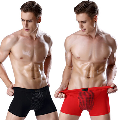 

Qianbeilivk Mens Underwear Health Therapy Boxers Soft Shortspack of 2