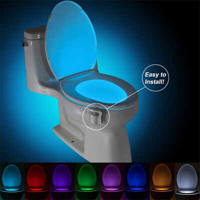 

8 Colors Human Motion Sensor Toilet Light Bathroom Night Light Home Decoration