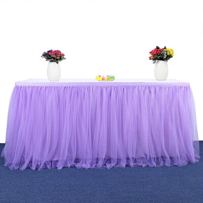 

Tutu Tulle Table Skirt Cloth for Party Wedding Home Decoration