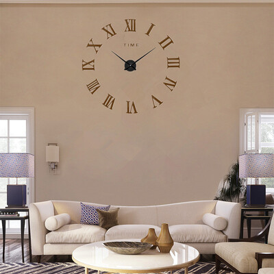 

3D Wall Clock Frameless Modern Mirror Metal Large Wall Stickers Clocks Wall Watches Room Home Decorations