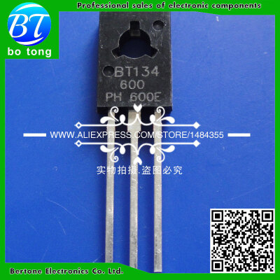 

500pcs free shipping BT134-600D BT134 BT134-600 600V 4A Triacs RAIL TRIAC TO-126