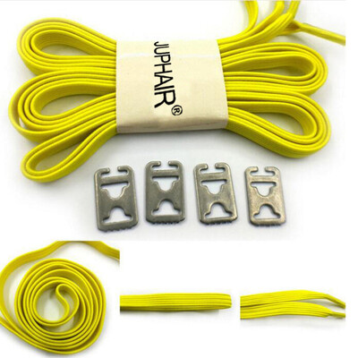 

JUP 12 пар Lazy Not Tie Shoelaces Metal Fashion Простые высокие эластичные кружева Взрослые детские замки Кроссовки No Knots Laces