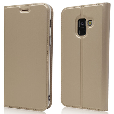 

Роскошный чехол Кошелек для Samsung Galaxy A8 2018 Высокое качество Кожа PU Откидная крышка Kickstand Anti-shock Полная защита