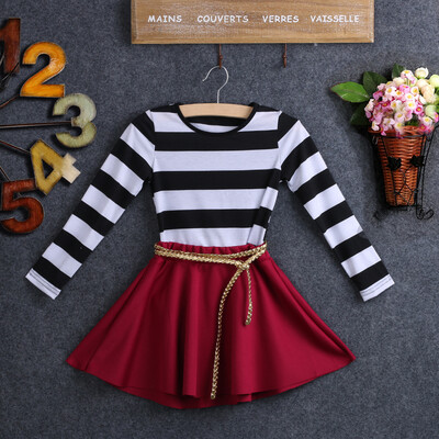 

CANIS@2pcs Baby Girls' Long Sleeve T-Shirt+Skirt Set (Red