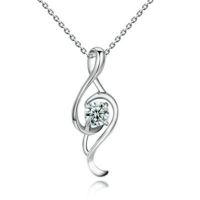 

Yoursfs® 18K White Gold Plated Classical Musical Note Necklace Use Austrian Crystal Fashion Gemstone Necklace