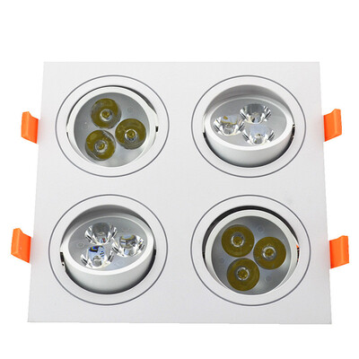

LED Dimmable lights LED downlight lamp 12W Теплый белый 110V 220V диммер Встраиваемый светодиодный точечный светильник