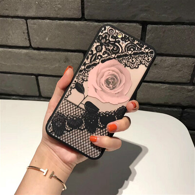 

3D рельеф Мандала роза цветы матовая Пластик Силиконовая крышка для Apple IPhone 5 5s se ясно градиент чехол для iphone 6 6s 7 8