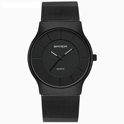

SANDA Men&39s Simple Watches Men Fashion Casual Ultra Thin Wristwatches Waterproof Rose Gold Black male Clock