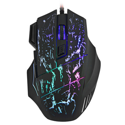 

A874 3200DPI 7 кнопок Светодиодная USB-проводная игровая мышь, совместимая с компьютером и ноутбуком