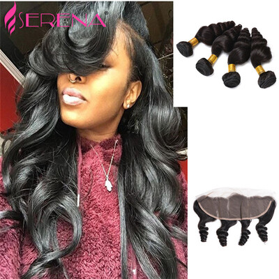 

Loose Wave Human Hair Weft Hair Extensions Malibu Dollface Recommend Pre Plucked Lace Frontal With Peruvian Virgin Hair Body Water