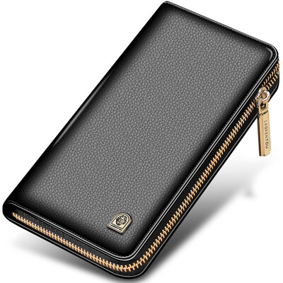 

LAORENTOU Mens Handbag Head Layer Leather Wallet Multifunction Soft Leather Business Mens Card Bag Phone Case JD802216J0ZY03L1A Black