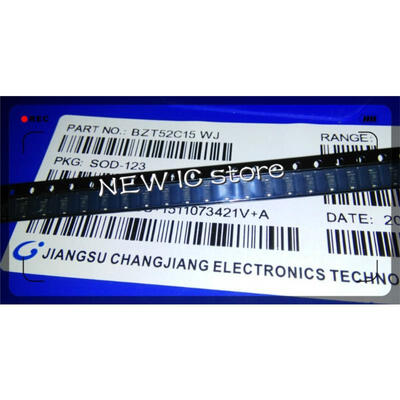 

Free Shipping 3000pcs BZT52C15V BZT52C15 Zener Diode Single Tube SOD123/1206 15V Marking WJ