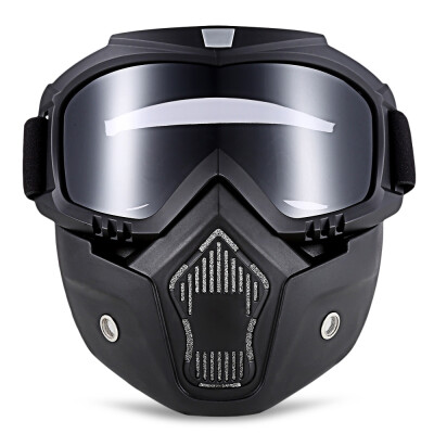 

ROBESBON MT - 009 Очки для мотоциклов со съемной маской и фильтром для рта Harley Style Protect Padding Helmet Sunglasses