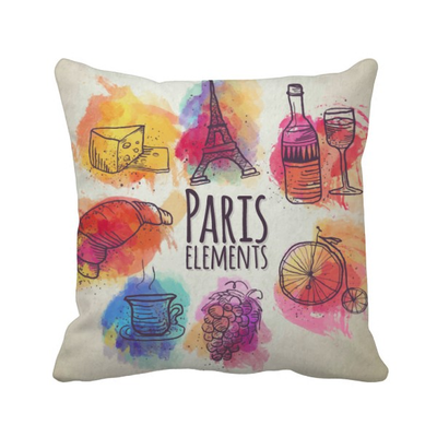 

Colorful Life France Eiffel Tower Paris Square Throw Pillow Insert Cushion Cover Home Sofa Decor Gift