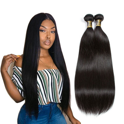 

YAVIDA Hair Virgin Peruvian Straight Hair Weave 2 bundles Peruvian Virgin Hair Natural Hair extensions Straight Human hair weft