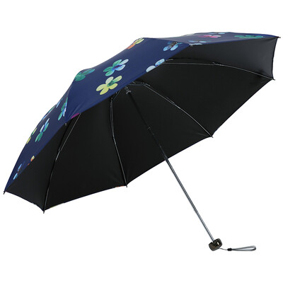 

Paradise Umbrella UPF50 Colorful Yunxia Black Glue Tri-Fold Umbrella Umbrella 33520T Navy
