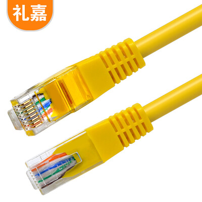 

Lijia LIJIA LJ-503Y high-speed super five network cable CAT5e network jumper unshielded finished network cable eight core twisted hundred megabytes computer cable engineering line yellow 3 meters