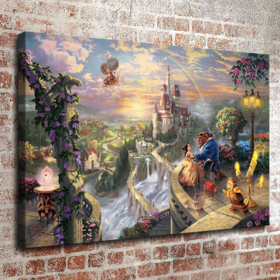 

Beauty&the Beast Falling in Love HD Print on the Canvas Oil painting Home Decor Living Room bedroom wall art Fashion