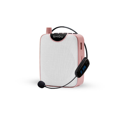 

Shidu SD-S510 Bee Bee Microphone Беспроводное обучение преподавателей Выделенный путеводитель по мегафону Портативный громкоговоритель с динамиком Mini Card Speaker Rose Gold