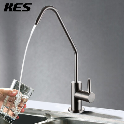 

KES Z501B Lead Free Beverage Faucet Drinking Water Filtration System 1/4-Inch Tube, Brushed Stainless Steel