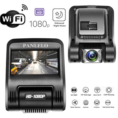 

Car Dash Cam Panlelo D1 WiFi Car Camcorder Vehicle Camera HD 1080P Car DVR 170° Wide Angle Auto Video Recorder Starlight Night